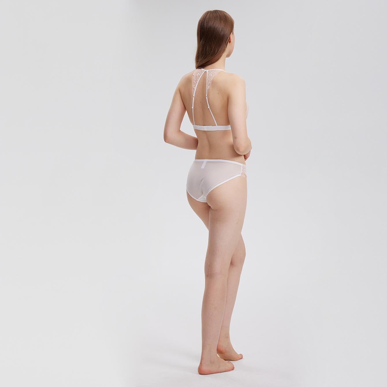 Embroidered Triangle Small Wings Bra - Rosey Isle