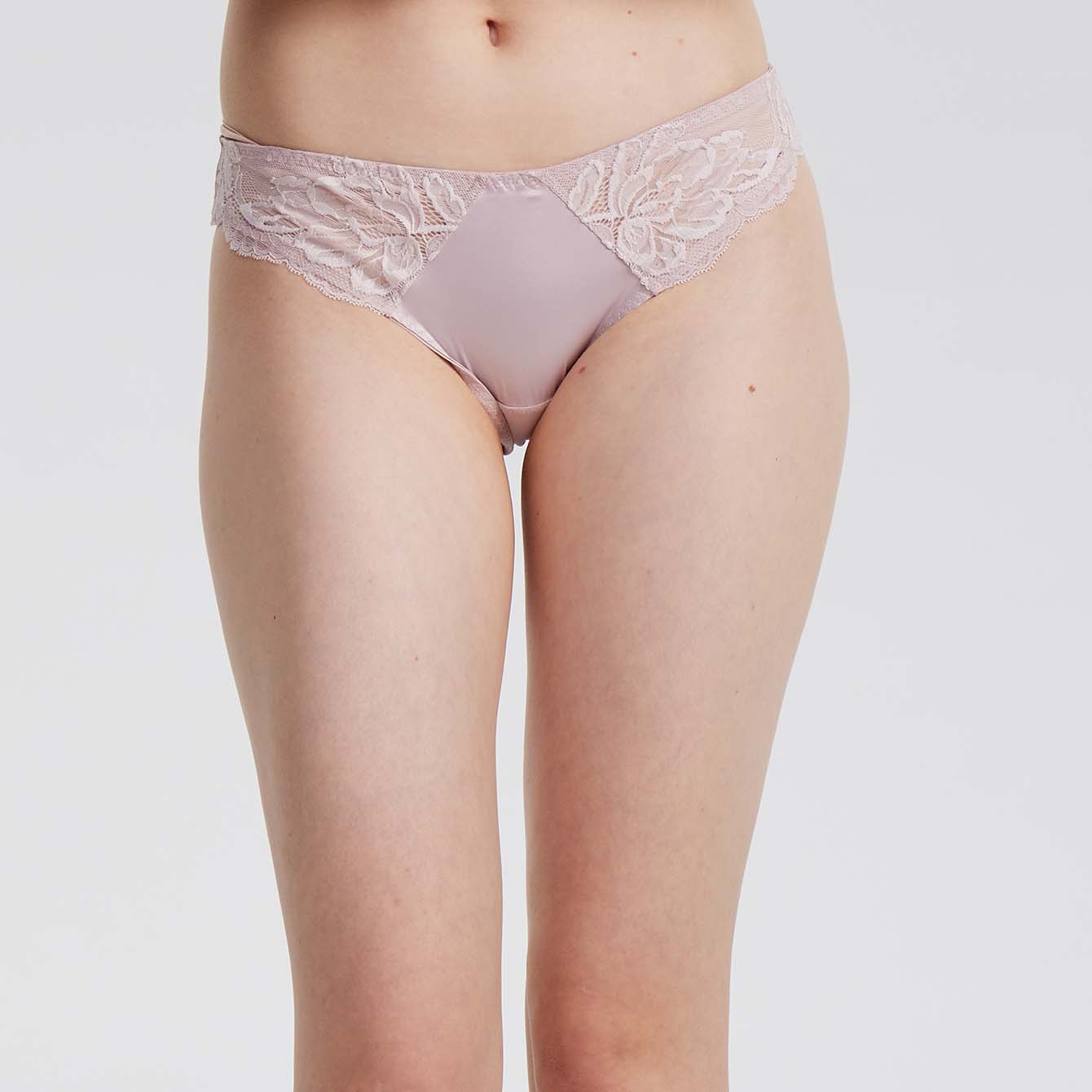 Romantic Silk Lace Trim Panty - Rosey Isle