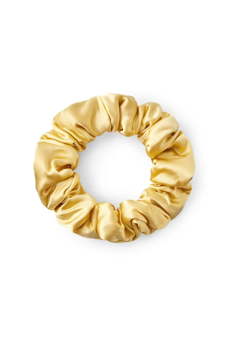 Elegant Silk Satin Scrunchies Trio - Rosey Isle