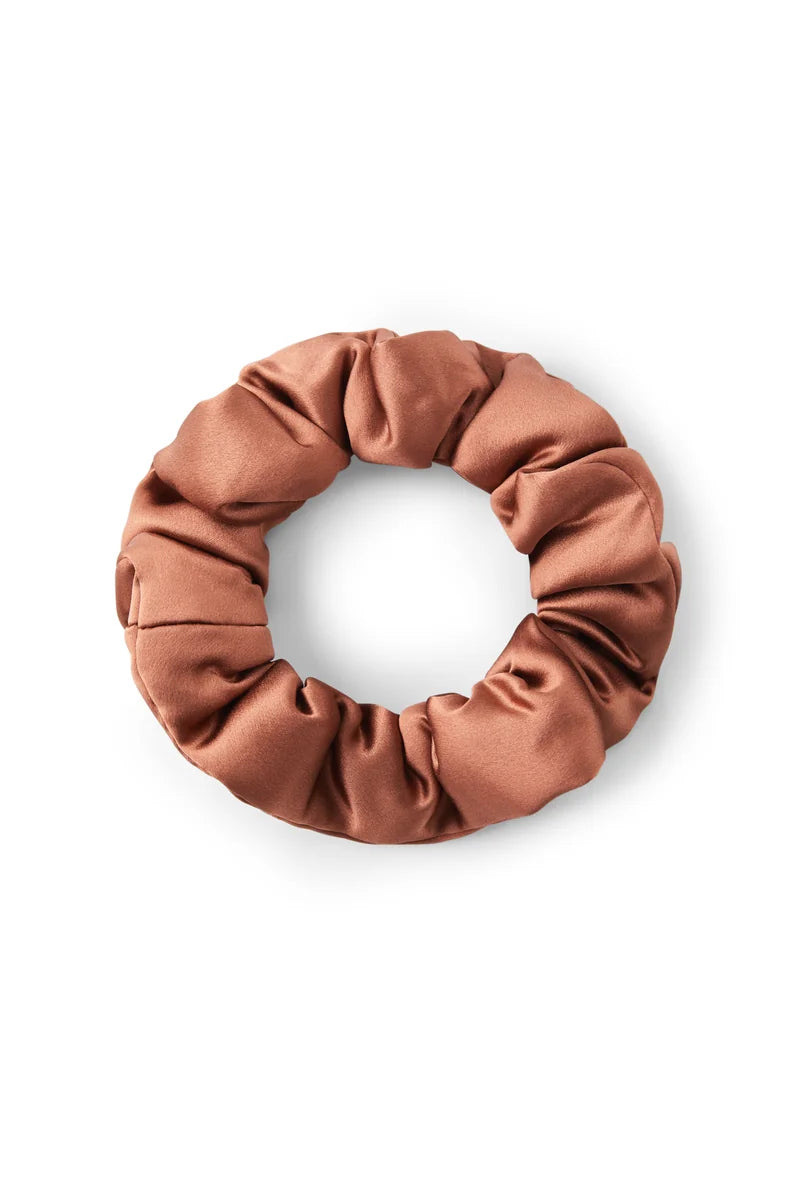 Elegant Silk Satin Scrunchies Trio - Rosey Isle