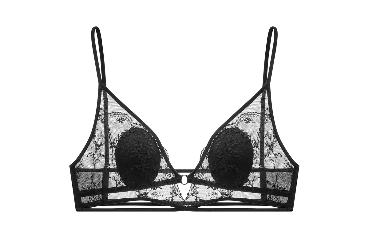 Exquisite Black Lace Bralette: A Symphony of Elegance - Rosey Isle