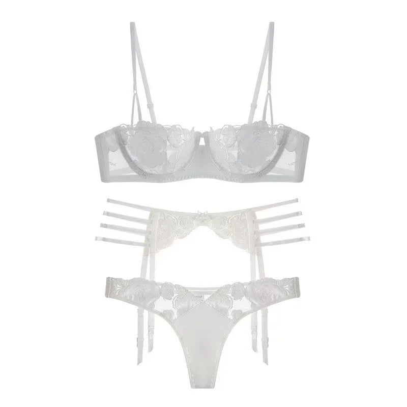 Exquisite White Lace Lingerie Set: Elegance Redefined - Rosey Isle