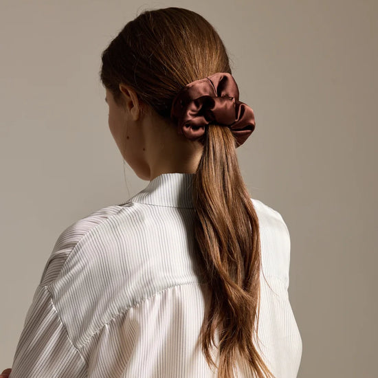 Elegant Silk Satin Scrunchies Trio - Rosey Isle
