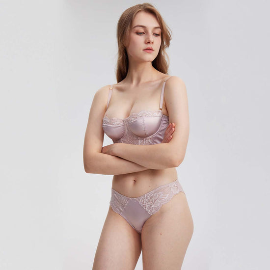 Romantic Silk Lace Trim Panty - Rosey Isle