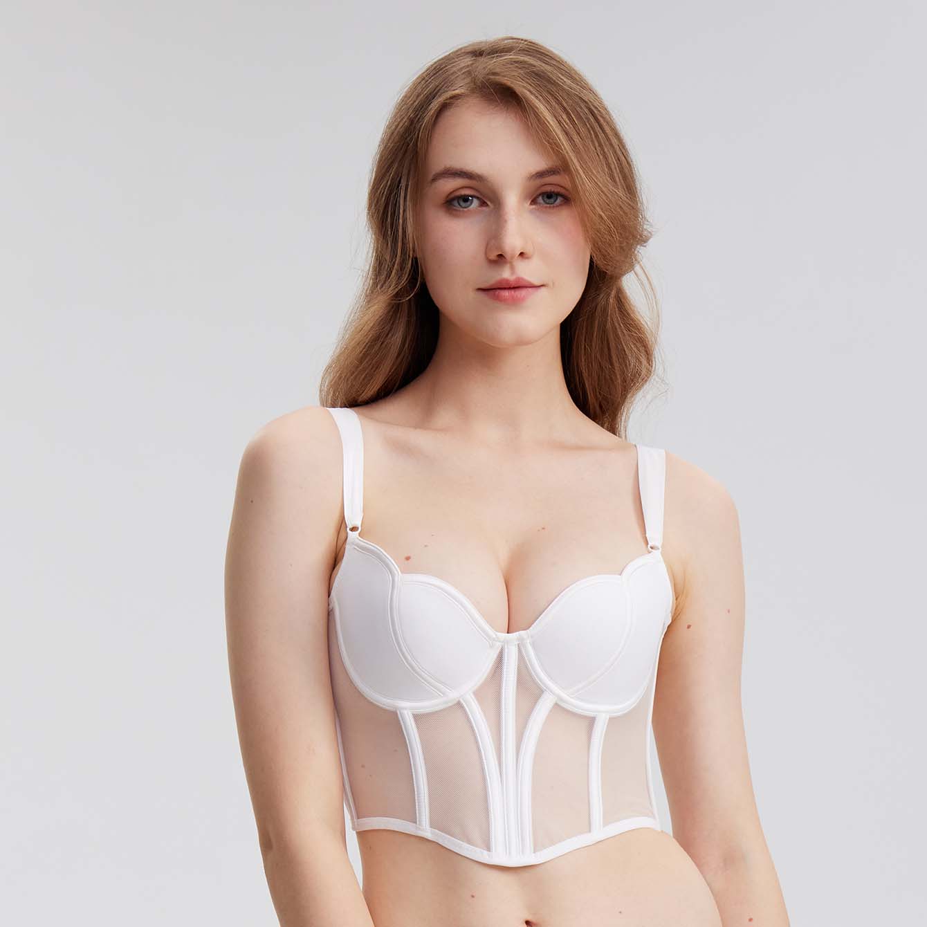 Longline Boning Corset Bra - Rosey Isle