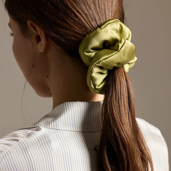 Elegant Silk Satin Scrunchies Trio - Rosey Isle