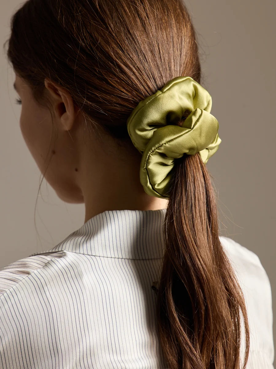 Elegant Silk Satin Scrunchies Trio - Rosey Isle