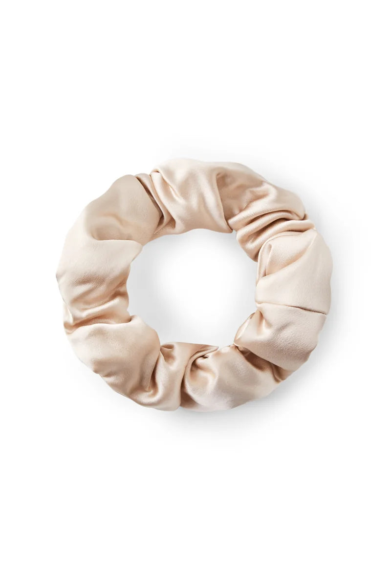 Elegant Silk Satin Scrunchies Trio - Rosey Isle