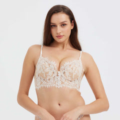 Eyelash Lace Cotton Padded Bra