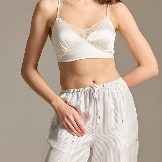 Elegance Personified: The Satin & Lace Bralette - Rosey Isle