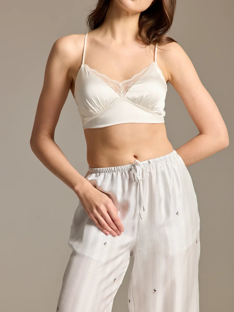 Elegance Personified: The Satin & Lace Bralette - Rosey Isle