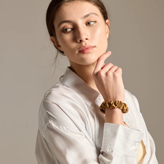 Luxurious Satin & Silk Scrunchie - Timeless Elegance - Rosey Isle