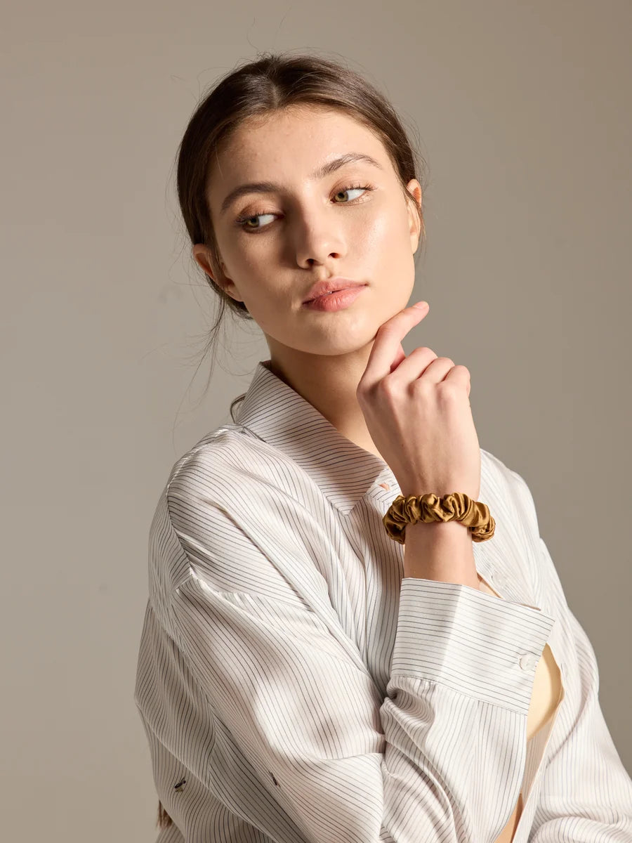Luxurious Satin & Silk Scrunchie - Timeless Elegance - Rosey Isle