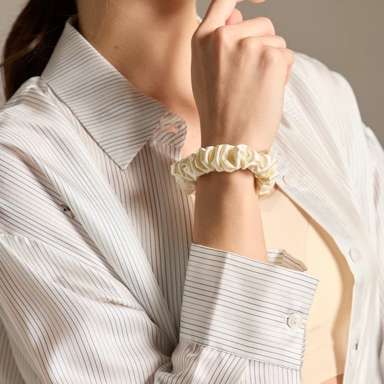 Luxurious Satin & Silk Scrunchie - Timeless Elegance - Rosey Isle