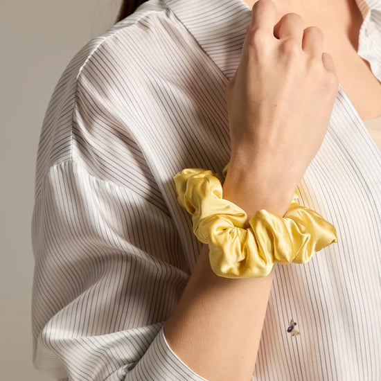 Elegant Silk Satin Scrunchies Trio - Rosey Isle