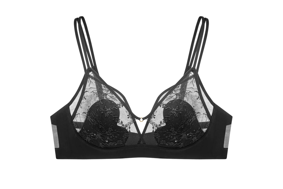 Exquisite Black Lace Bralette: Elegance Redefined - Rosey Isle