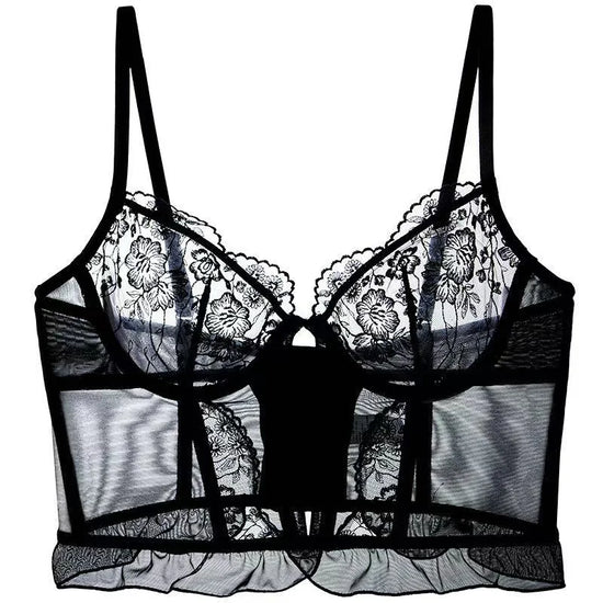 Exquisite Black Lace Bralette: Elegance Redefined - Rosey Isle