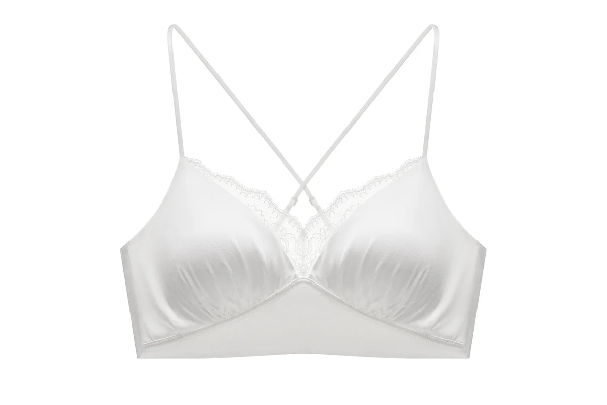 Elegance Personified: The Satin & Lace Bralette - Rosey Isle