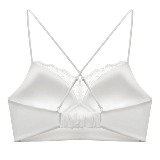 Elegance Personified: The Satin & Lace Bralette - Rosey Isle