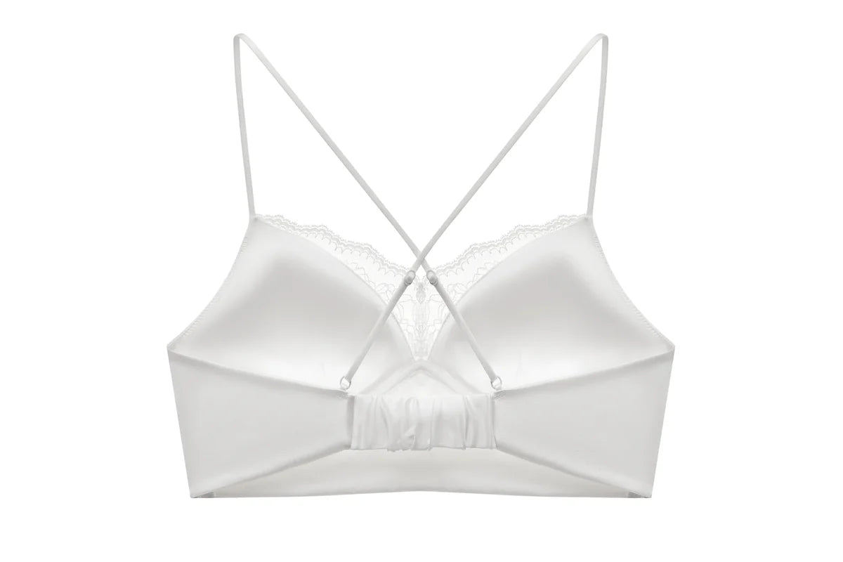 Elegance Personified: The Satin & Lace Bralette - Rosey Isle