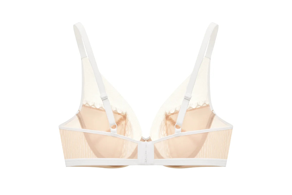 Exquisite Elegance: The Beige Lace Underwire Bra - Rosey Isle
