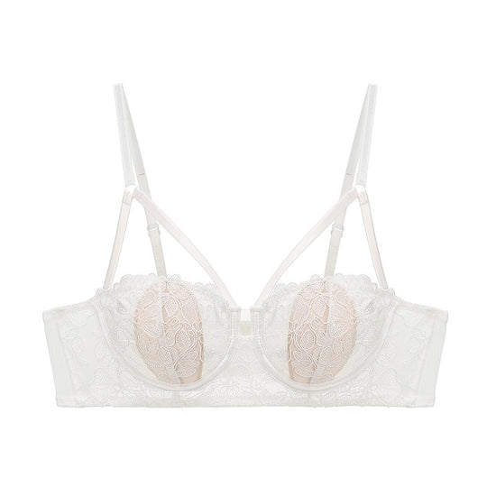 Floral Lace 1/2 Cups Bra - Rosey Isle