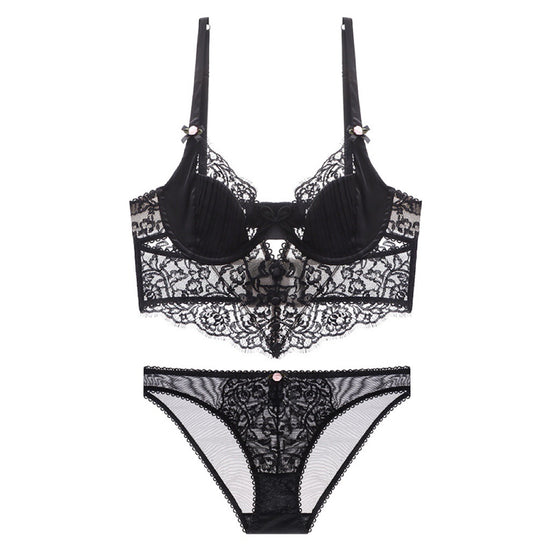 Romantic Silk Ruffle Push-Up Bra - Rosey Isle