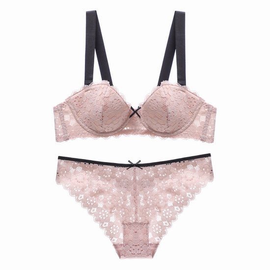 Full-Strap Half-Cup Push-Up Bra - Rosey Isle