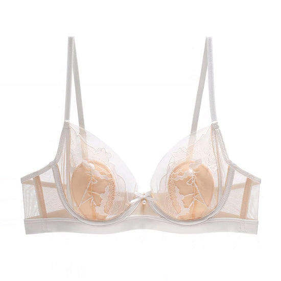 Sexy Mesh Embroidered Push-Up Bra - Rosey Isle