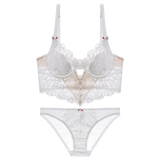 Romantic Silk Ruffle Push-Up Bra - Rosey Isle