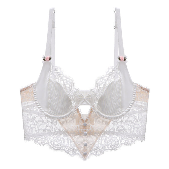 Romantic Silk Ruffle Push-Up Bra - Rosey Isle