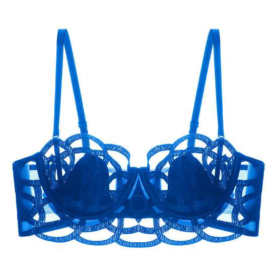 Embroidered Mesh Push-Up Bra - Rosey Isle