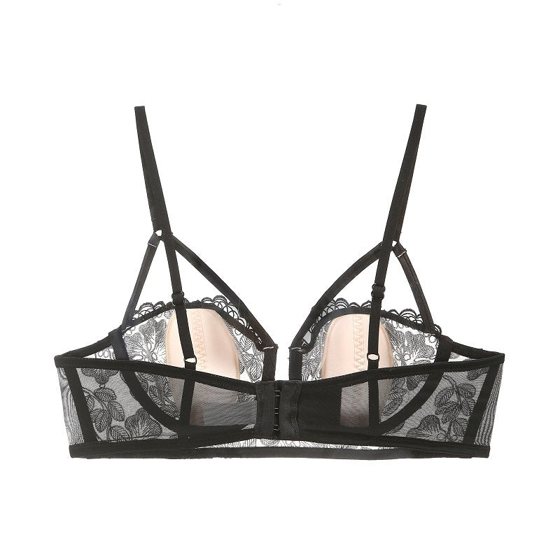 Floral Lace 1/2 Cups Bra - Rosey Isle