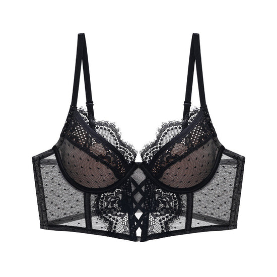 Sheer Lace Longline Bra - Rosey Isle