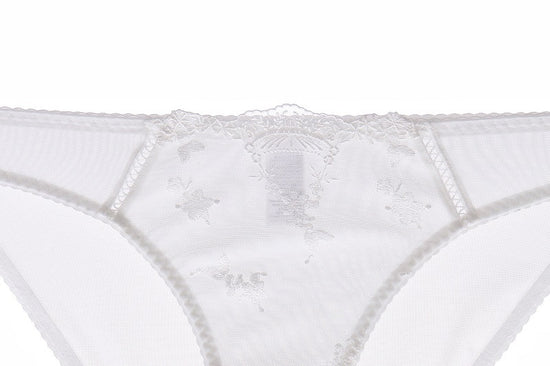 Sheer Embroidered Lace Panty - Rosey Isle