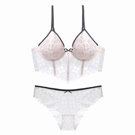 Elegant Daisy Floral Lace Bra - Rosey Isle